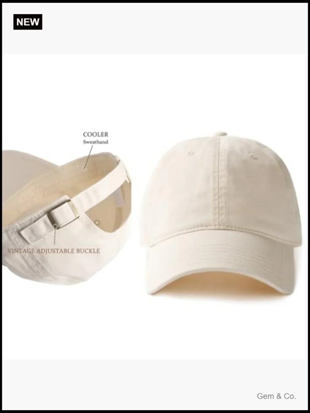 Unisex Vintage Washed Cotton Adjustable Baseball Cap Dad Hat